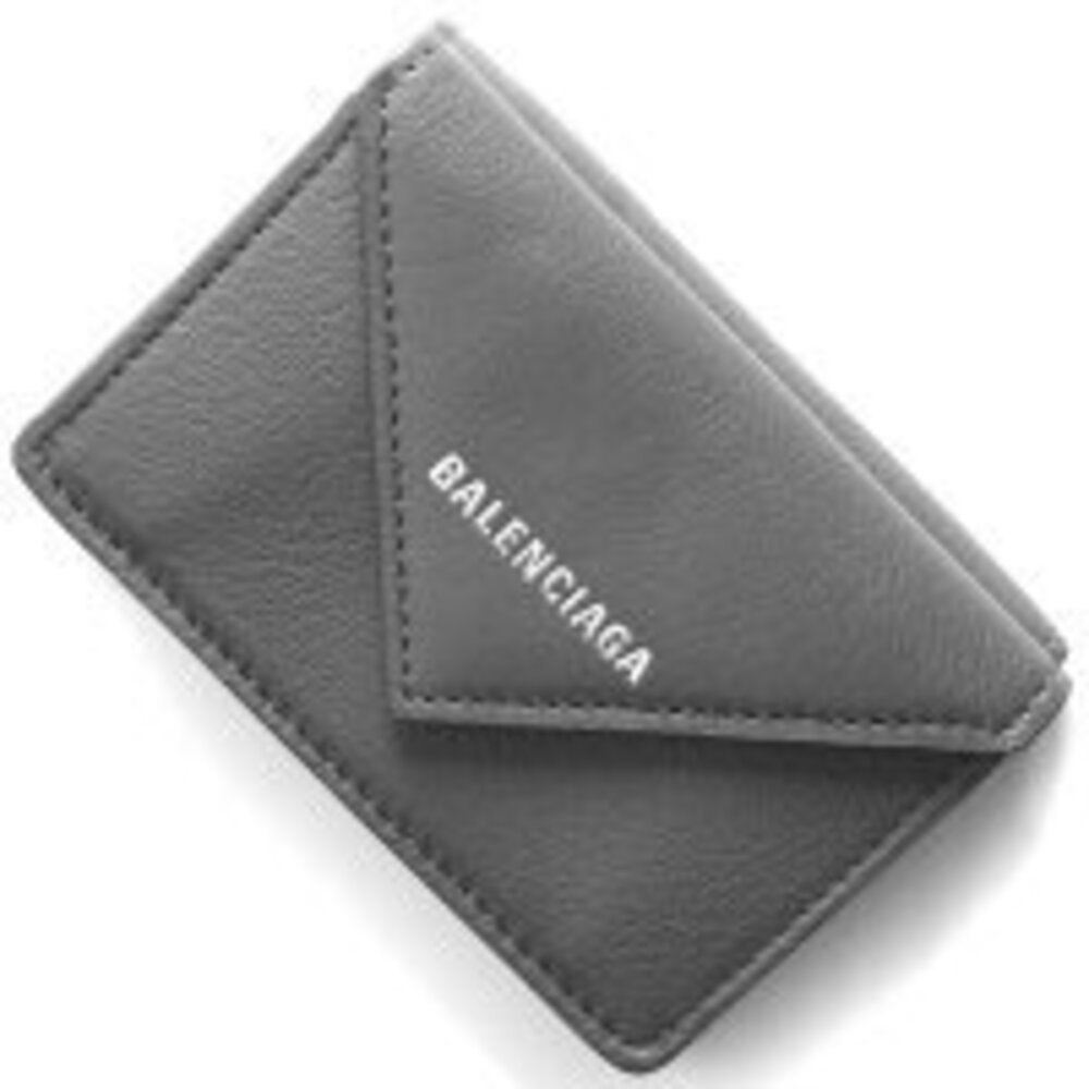Balenciaga Gray Tri Fonce fold Paper Wallet Gliacie - Picture 2 of 6